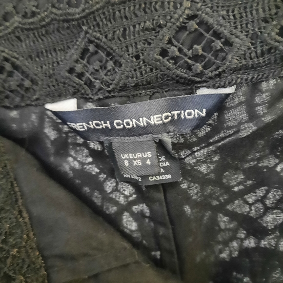French Connection Crochet Lace Shorts Black Size 4 - Picture 8 of 10